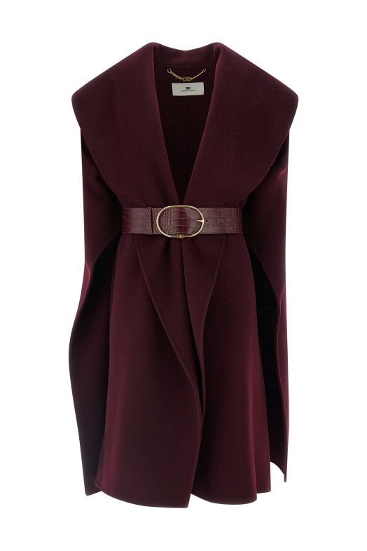 Double wool cape Bordeaux Double wool cape Bordeaux
