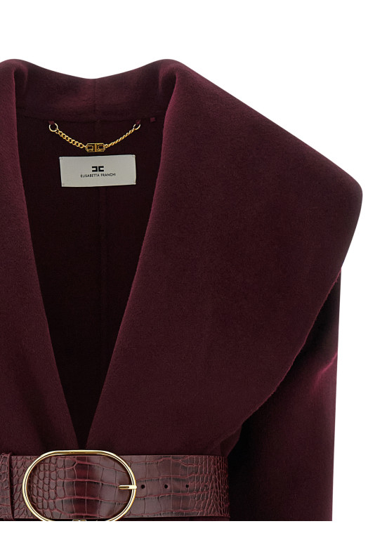 Double wool cape Bordeaux Double wool cape Bordeaux