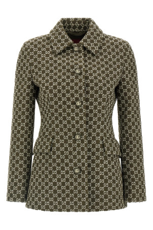 GG закручений блейзер Green GUCCI 835539ZASUE3027 GG закручений блейзер Green GUCCI 835539ZASUE3027