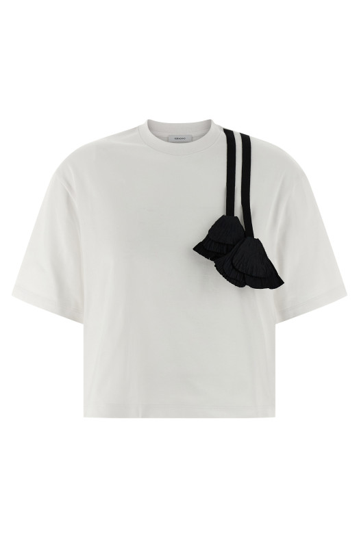 Floral insert t-shirt Black-grey Floral insert t-shirt Black-grey