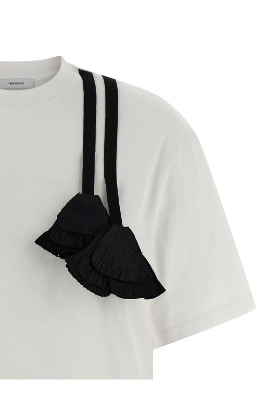 Floral insert t-shirt Black-grey Floral insert t-shirt Black-grey