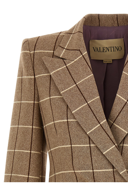 Двубортный блейзер Valentino Garavani Бежевый B0CE4V29R3CCE Двубортный блейзер Valentino Garavani Бежевый B0CE4V29R3CCE