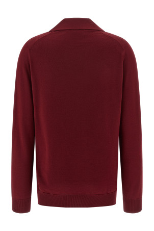 Ultrafine wool polo shirt Bordeaux Ultrafine wool polo shirt Bordeaux
