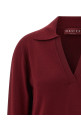 Ультратонкая шерстяная рубашка-поло бордо GUCCI 793883XKFA86318