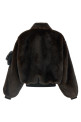 Faux fur bomber jacket Brown Faux fur bomber jacket Brown