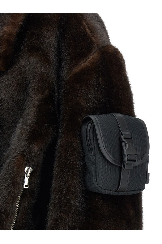 Faux fur bomber jacket Brown Faux fur bomber jacket Brown