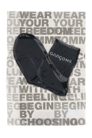 Шкарпетки з логотипом Чорно-сірі COMME DES GARÇONS HOMME PLUS PPK5021 Шкарпетки з логотипом Чорно-сірі COMME DES GARÇONS HOMME PLUS PPK5021