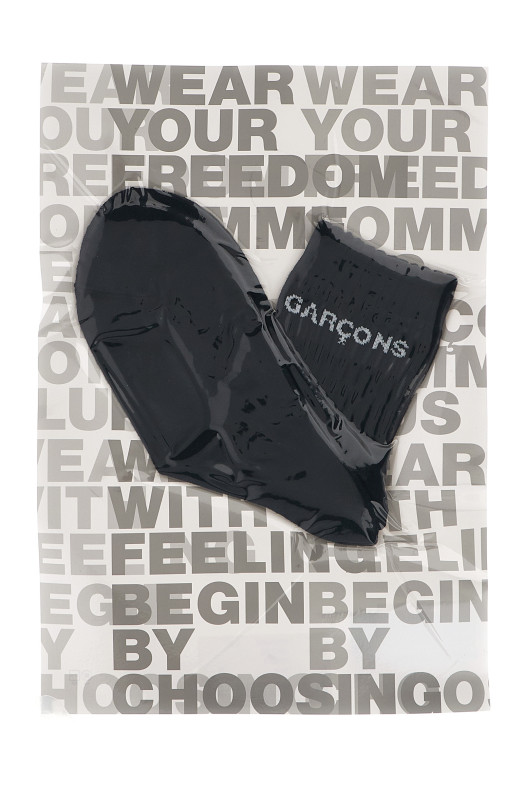 Носки с логотипом Черно-серые COMME DES GARÇONS HOMME PLUS PPK5021