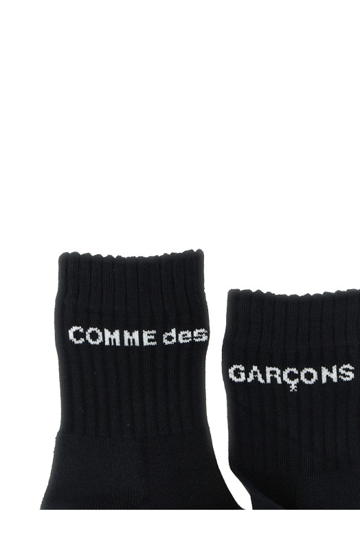Носки с логотипом Черно-серые COMME DES GARÇONS HOMME PLUS PPK5021