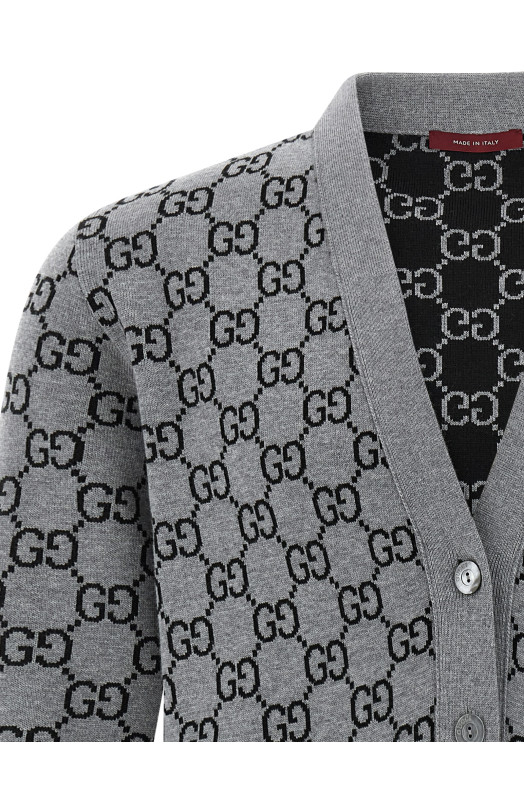 GG жаккардовый двусторонний кардиган Разноцветный GUCCI 798157XKEJP1045 GG жаккардовый двусторонний кардиган Разноцветный GUCCI 798157XKEJP1045