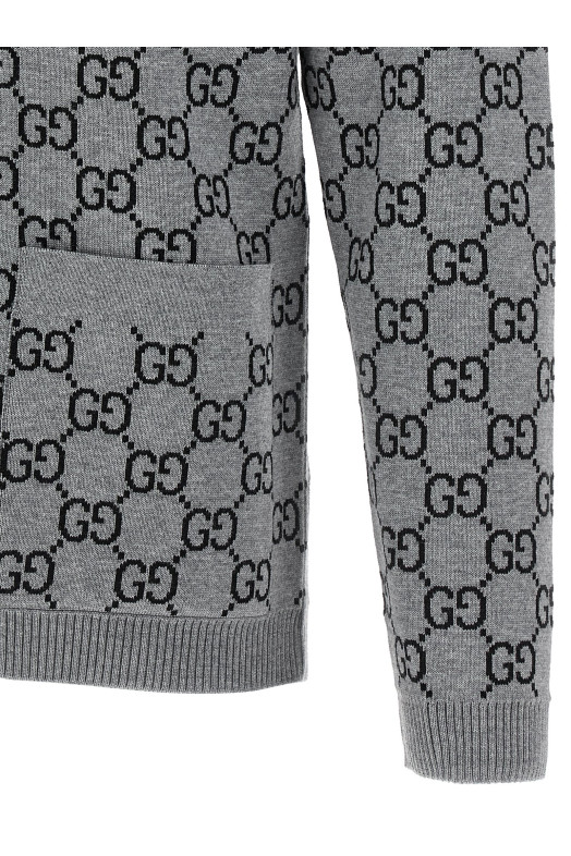 GG жаккардовый двусторонний кардиган Разноцветный GUCCI 798157XKEJP1045 GG жаккардовый двусторонний кардиган Разноцветный GUCCI 798157XKEJP1045