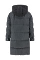 Длинная пуховая куртка «Shiny Zipper Pull» Серая MT2269787C003