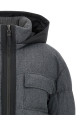 Длинная пуховая куртка «Shiny Zipper Pull» Серая MT2269787C003