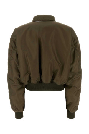 Оливково-зеленая нейлоновая куртка-бомбер GIVENCHY (BW00SA14JD)
