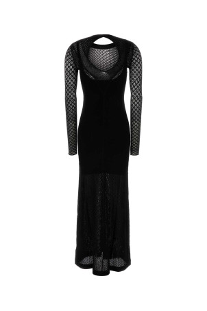 Black knit and lace Florie long dress ISABEL MARANT (RO0887FAC3L11I)