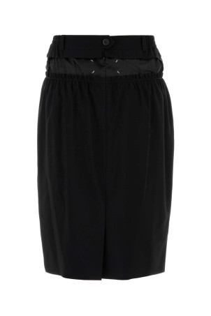 Black stretch cady skirt MAISON MARGIELA (S51ME0040M35517)