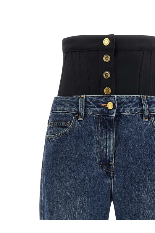 Bustier insert jeans Blue