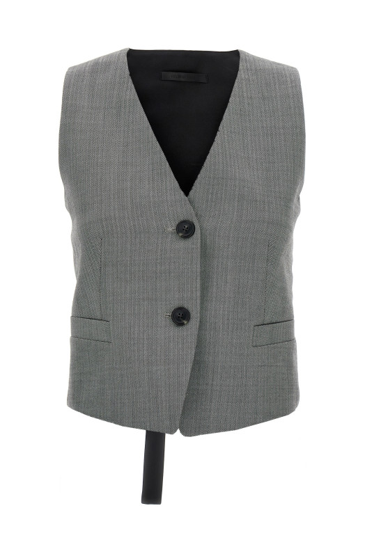 Жилет Chevron Чорно-сірий HELMUT LANG N09HW104ACX Жилет Chevron Чорно-сірий HELMUT LANG N09HW104ACX
