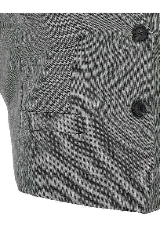 Жилет Chevron Чорно-сірий HELMUT LANG N09HW104ACX Жилет Chevron Чорно-сірий HELMUT LANG N09HW104ACX