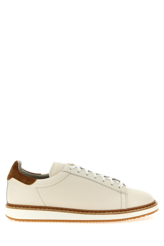 Кожаные кроссовки Бежевые BRUNELLO CUCINELLI MZUALVL229CLT57