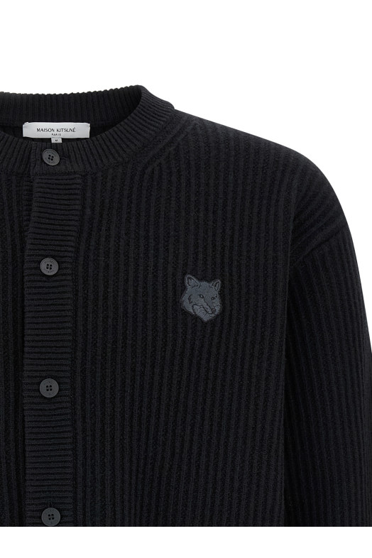 'Fox Head' cardigan Black