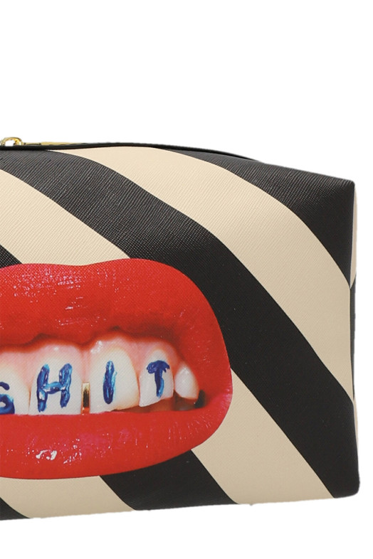 Seletti x Toiletpaper «Regimental Shit» косметичка Черно-серая 02590U Seletti x Toiletpaper «Regimental Shit» косметичка Черно-серая 02590U