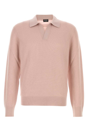 Рожева кашемірова сорочка-поло ZEGNA (RUGK93A2131)
