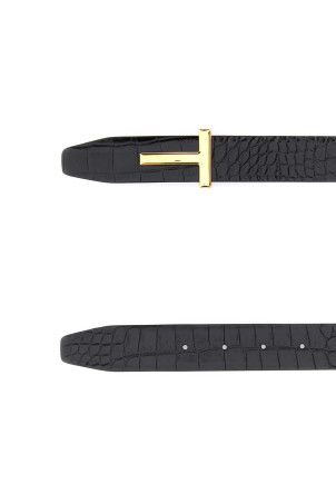Чорний шкіряний ремінь TOM FORD (TB224LCL439G) Чорний шкіряний ремінь TOM FORD (TB224LCL439G)