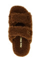 Shearling sandals Brown