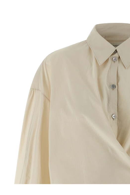 Рубашка «Straight Collar Twisted» Бежевая SH1141LF1500WH048 Рубашка «Straight Collar Twisted» Бежевая SH1141LF1500WH048