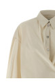 Рубашка «Straight Collar Twisted» Бежевая SH1141LF1500WH048 Рубашка «Straight Collar Twisted» Бежевая SH1141LF1500WH048