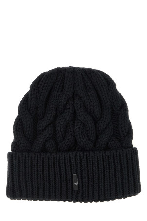 Плетена вовняна шапка Чорна MONCLER GRENOBLE K20983B00013M1172999 Плетена вовняна шапка Чорна MONCLER GRENOBLE K20983B00013M1172999