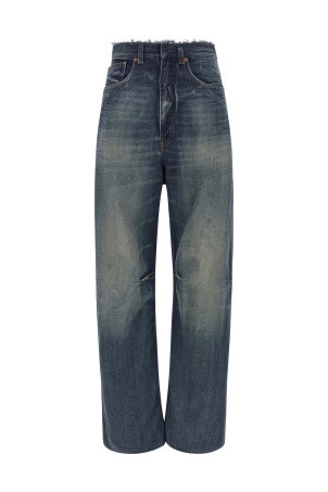 Джинси з необробленими краями, сині MM6 MAISON MARGIELA S52LA0266M30017962