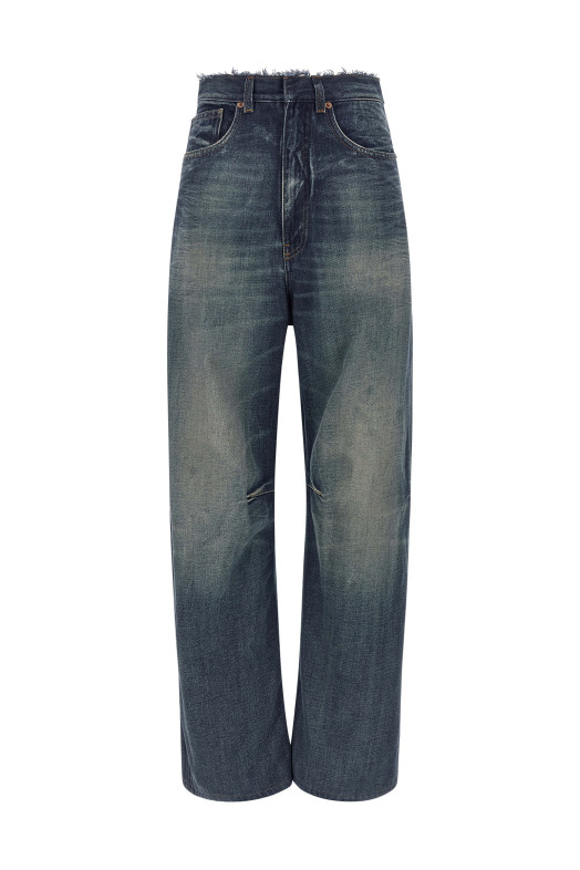 Джинси з необробленими краями, сині MM6 MAISON MARGIELA S52LA0266M30017962