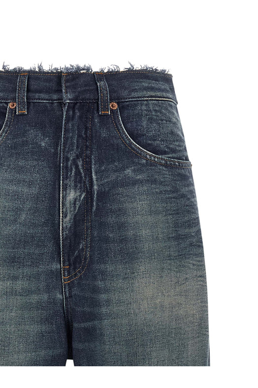 Джинси з необробленими краями, сині MM6 MAISON MARGIELA S52LA0266M30017962