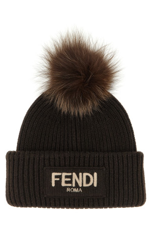 Pompon Beanie Brown