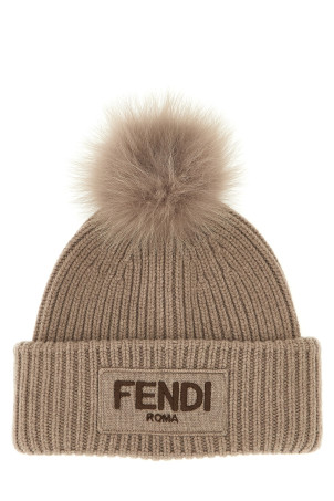 Pompon Beanie  Beige