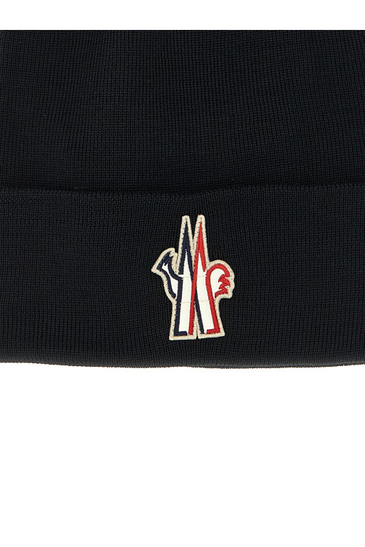 Шапка з логотипом Чорна MONCLER GRENOBLE K20973B0001209974999 Шапка з логотипом Чорна MONCLER GRENOBLE K20973B0001209974999