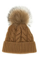 Шапка с помпоном и плетением Коричневая MONCLER GRENOBLE K20983B00011A0069234 Шапка с помпоном и плетением Коричневая MONCLER GRENOBLE K20983B00011A0069234