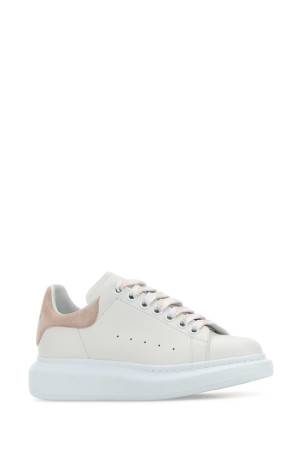White leather sneakers with powder pink suede heel ALEXANDER MCQUEEN (553770WIAIH) White leather sneakers with powder pink suede heel ALEXANDER MCQUEEN (553770WIAIH)