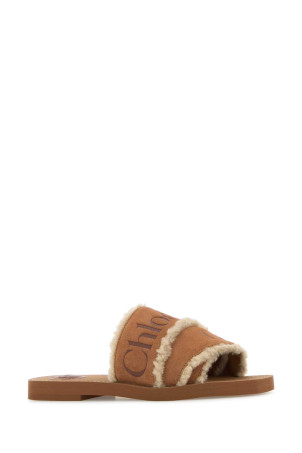 Caramel suede Woody slippers CHLOE (CH25W188TX) Caramel suede Woody slippers CHLOE (CH25W188TX)