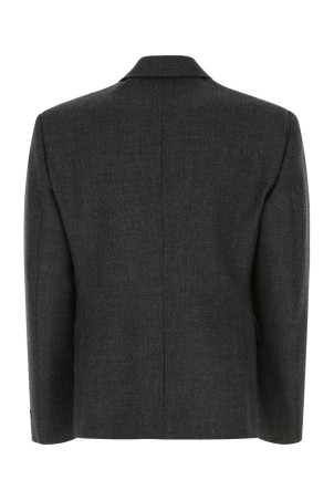Melange dark grey wool blazer PRADA (UGN204S22211CZ)