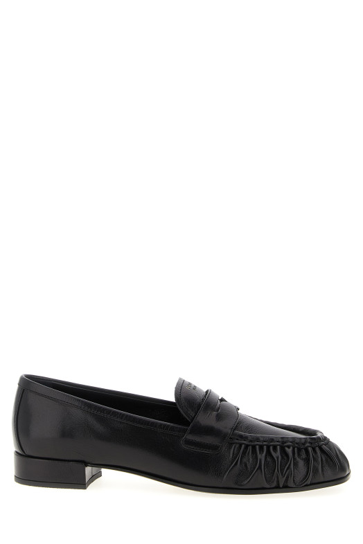 Мокасины с загнутыми носками Черные PRADA 1D175OF020007F0002