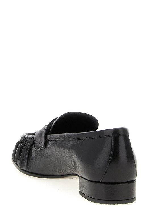 Мокасины с загнутыми носками Черные PRADA 1D175OF020007F0002