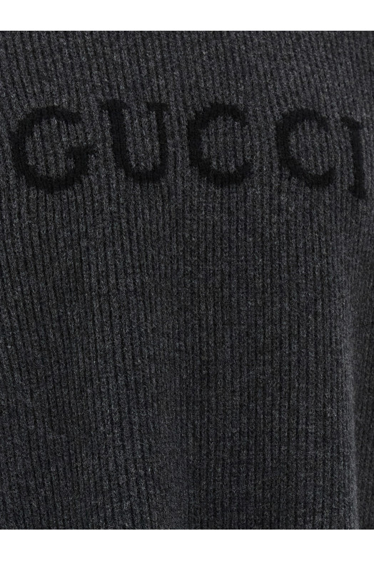 Свитер Gucci с интарсией Серый 833499XKEYJ1043 Свитер Gucci с интарсией Серый 833499XKEYJ1043