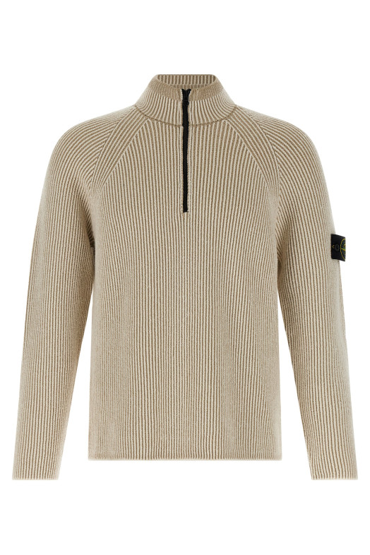 Ребристий кардиган Бежевий STONE ISLAND K2S155100024S00L7V0093