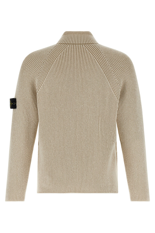 Ребристий кардиган Бежевий STONE ISLAND K2S155100024S00L7V0093