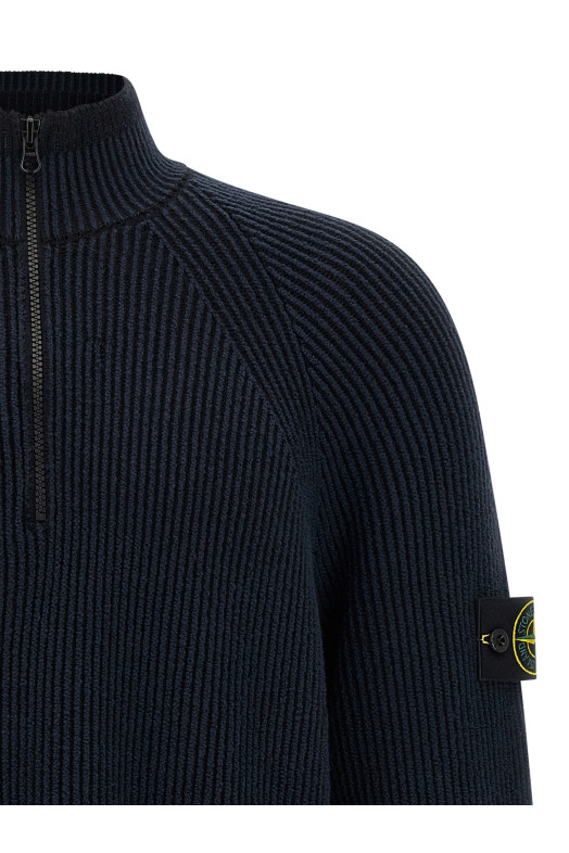 Кардиган с ребристой текстурой Синий STONE ISLAND K2S155100024S00L7V0020