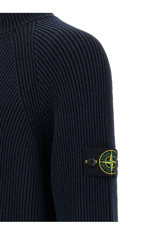 Кардиган с ребристой текстурой Синий STONE ISLAND K2S155100024S00L7V0020