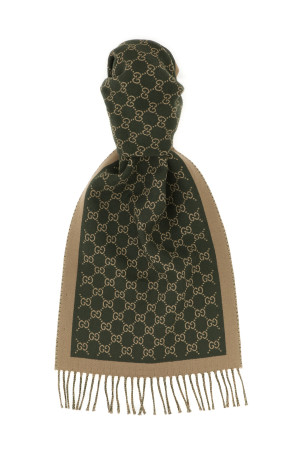 Шарф GG з жакардовим візерунком Зелений GUCCI 8355344G2003479 Шарф GG з жакардовим візерунком Зелений GUCCI 8355344G2003479